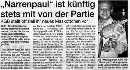 Stadtspiegel Narrenpaul 2002