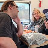 Im ICE der Deutschen Bundesbahn