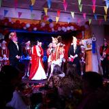 Stadtprinzenpaar Dirk IV.  & Christina II.  mit Adjutanten und Prinzengarde auf unsere Bühne