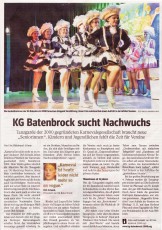 KG Batenbrock sucht Nachwuchs