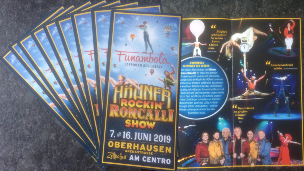 Flyer 2019 - Höhner Rockin' Roncalli Show